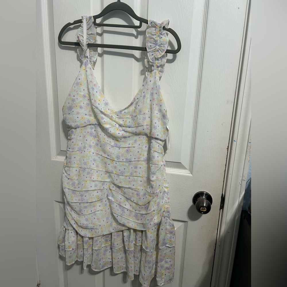 ELODIE Large Floral Ruffled Sundress - Picture 2 of 5